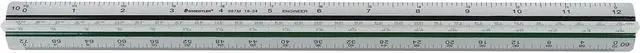 Alt view image 11 of 13 - Staedtler Engineers Pro Triangular Scale Mars ALM 12" Silver 987M1834BK