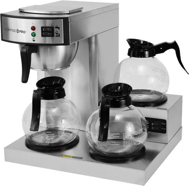 Alt view image 3 of 8 - Coffee Pro CPRLG 3-Burner Commercial Brewer Coffee Maker