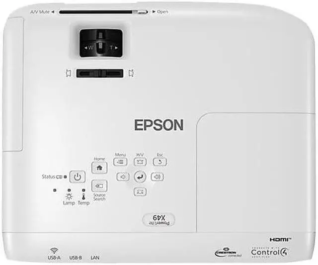 Alt view image 5 of 7 - Epson PowerLite X49 3LCD XGA Classroom Projector with HDMI - V11H982020