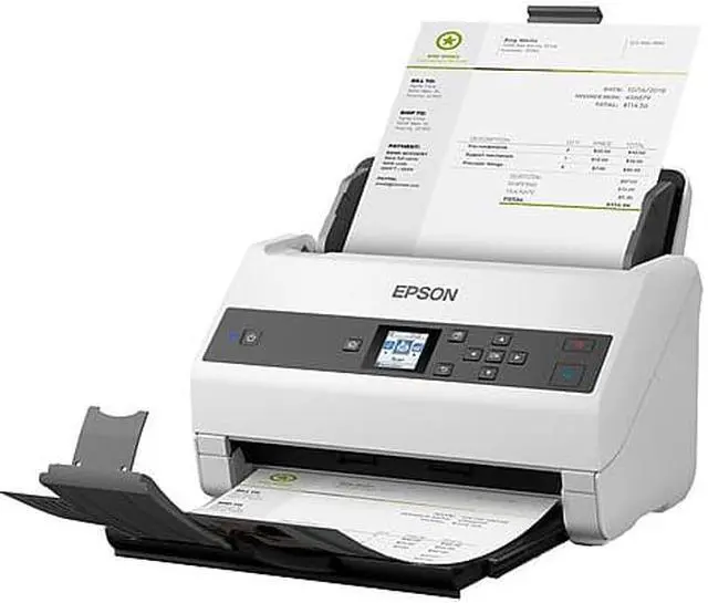 Alt view image 10 of 10 - Epson WorkForce DS-870 Sheetfed Scanner 600 dpi Optical B11B250201