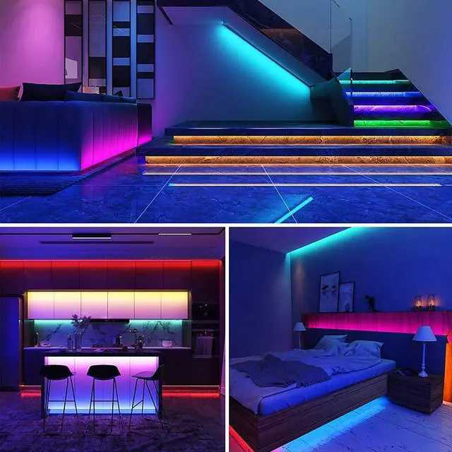 Alt view image 10 of 14 - Emerald 15FT LED Strip Lights, Colored USB TV Backlight with Remote, 16 Color Lights (SM-720-1638)