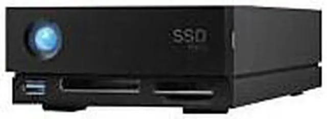 Alt view image 2 of 2 - lacie 1big dock 2tb external solid state drive desktop ssd - thunderbolt 3 firecuda nvme ssd up to 2800 mb/s for mac and pc desktop, data recovery (sthw2000800)