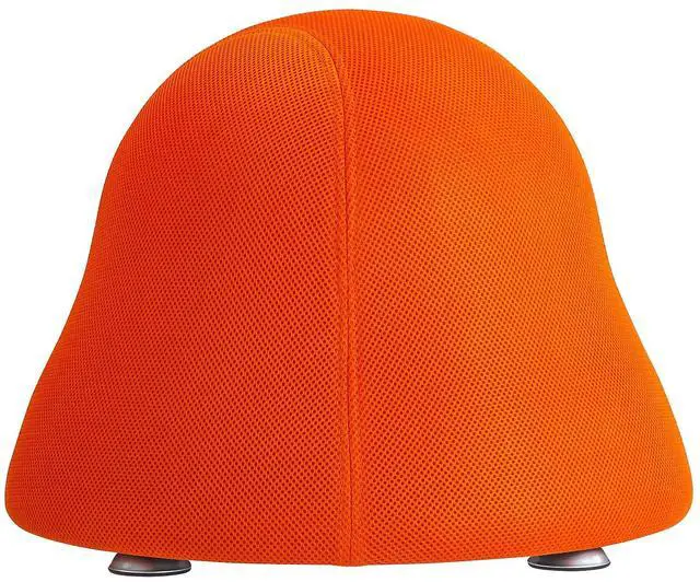 Alt view image 4 of 5 - Safco 4755OR Runtz Ball Chair - Backless - Supports Up to 250 lb - Orange Fabric Seat, Silver Base