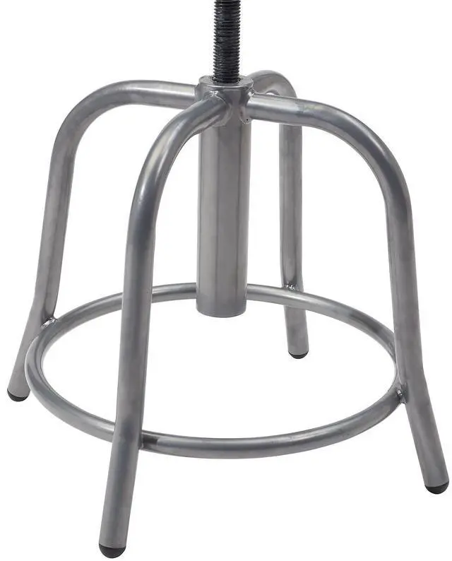 Alt view image 8 of 9 - NPS 680502 Height Adjustable Metal Seat Stool - Supports Up to 300 lb, 18" to 24" Seat Height - Blueberry Seat, Gray Base