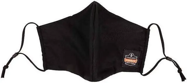 Alt view image 3 of 12 - Ergodyne Skullerz Reusable Cloth Contoured Face Cover Mask Extra Large Black 3
