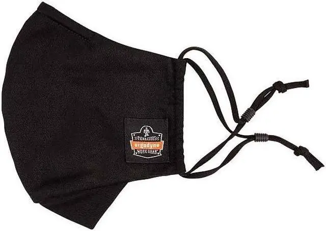 Alt view image 2 of 12 - Ergodyne Skullerz Reusable Cloth Contoured Face Cover Mask Extra Large Black 3