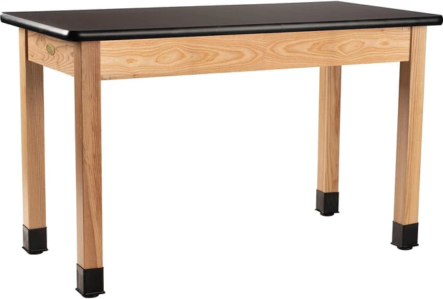 Alt view image 2 of 4 - NATIONAL PUBLIC SEATING SLT1-2460H Sci Lab Table,HSLT,Oak Legs,24"x60"x30"