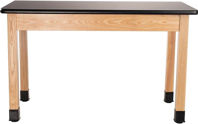 Alt view image 3 of 4 - NATIONAL PUBLIC SEATING SLT1-2460H Sci Lab Table,HSLT,Oak Legs,24"x60"x30"