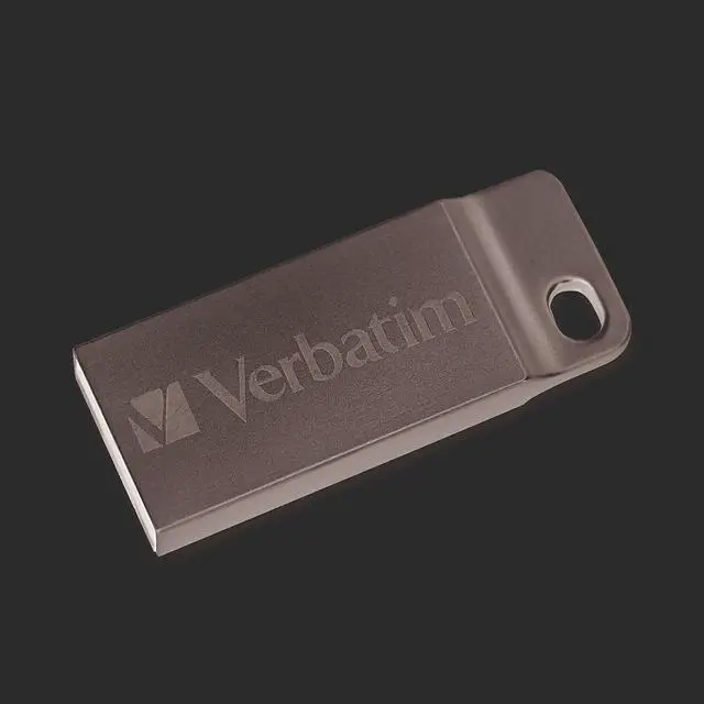 Alt view image 6 of 8 - Verbatim 64GB Metal Executive USB Flash Drive - Silver 98750