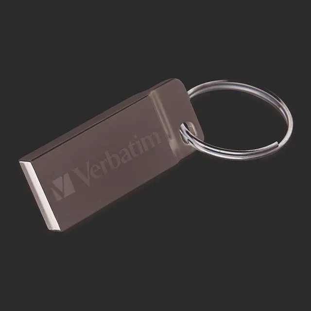 Alt view image 7 of 8 - Verbatim 64GB Metal Executive USB Flash Drive - Silver 98750