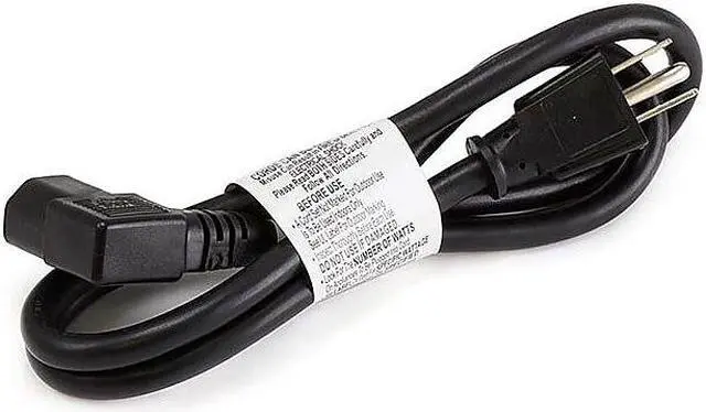 Alt view image 4 of 11 - Monoprice 3ft 16AWG Power Cord w/ 3 Conductor PC Power Connector Socket, 13A (NEMA 5-15P to Right Angle IEC-320-C13)
