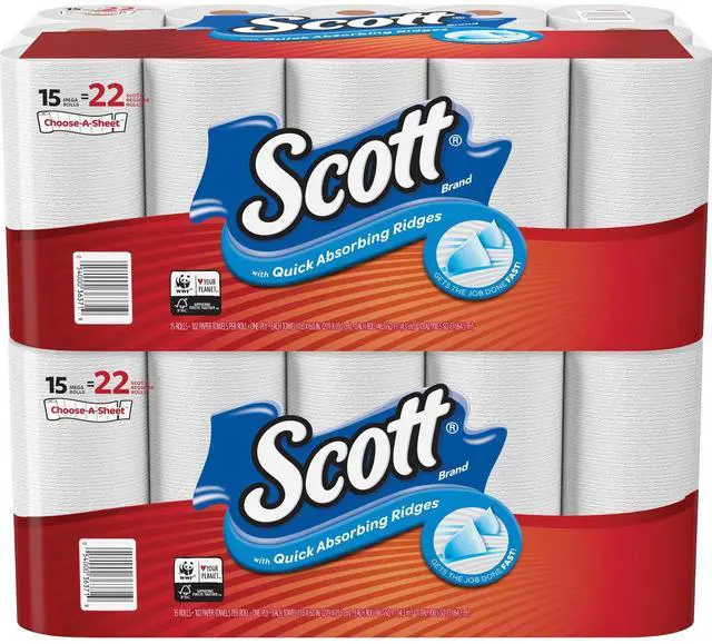 Alt view image 4 of 6 - Choose-A-Sheet Mega Roll Paper Towels, 1-Ply, White, 102/Roll, 30 Rolls Carton