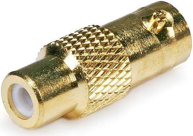 Alt view image 5 of 6 - Monoprice 2-Port Coaxial Audio/Video Adapter, Gold Gold   4128