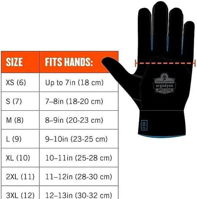 Alt view image 6 of 9 - Ergodyne ProFlex 7501 Waterproof Winter Work Gloves Gray Medium 12 Pairs (17633)
