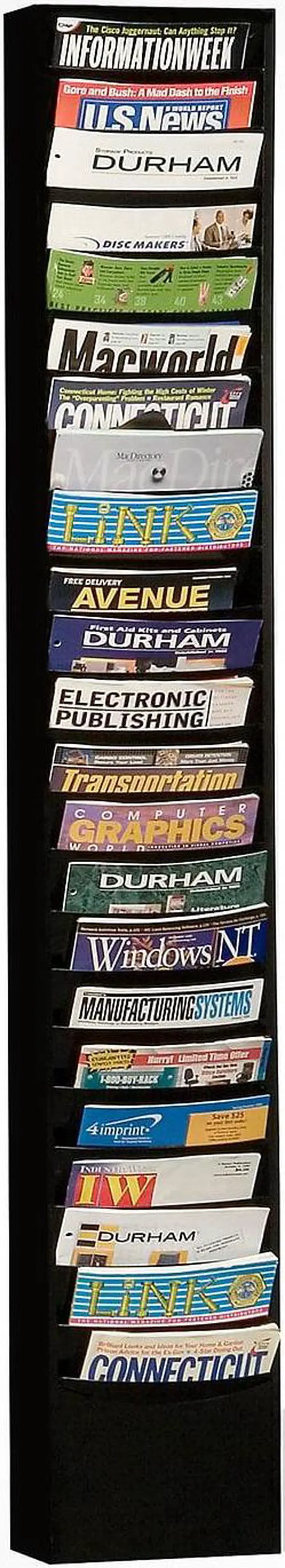 Alt view image 6 of 6 - DURHAM MFG 401-08 Literature Rack,Compartment 23,Blk