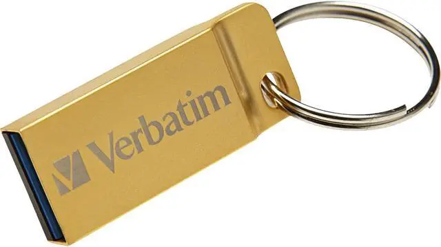 Alt view image 16 of 16 - Verbatim 64GB Metal Executive USB 3.0 Flash Drive - Gold - 64 GBUSB 3.0 - Gold - Water Resistant