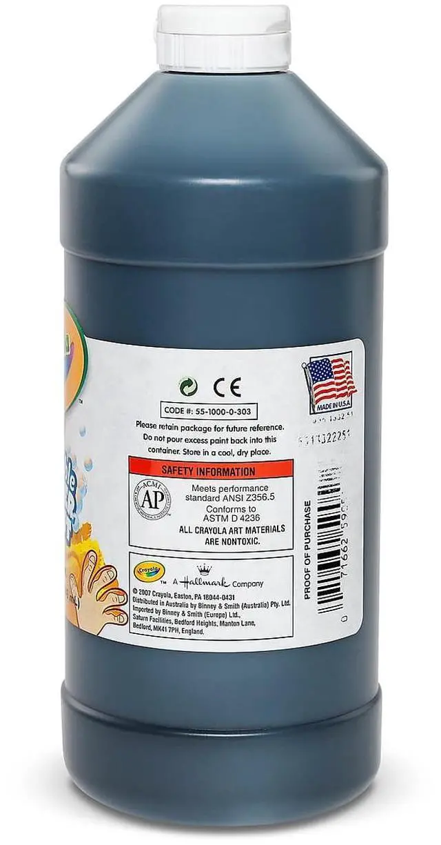 Alt view image 4 of 5 - Washable Finger Paint, 32oz., Black CYO551332051