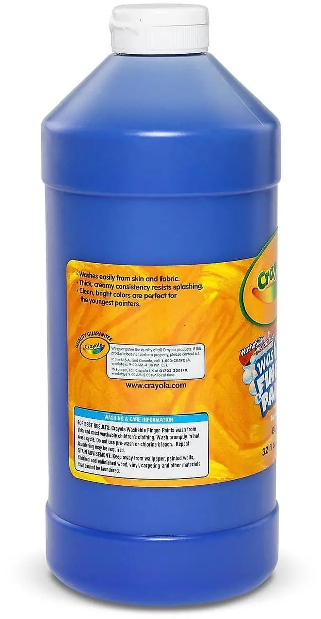 Alt view image 8 of 8 - Washable Finger Paint, 32oz., Blue CYO551332042