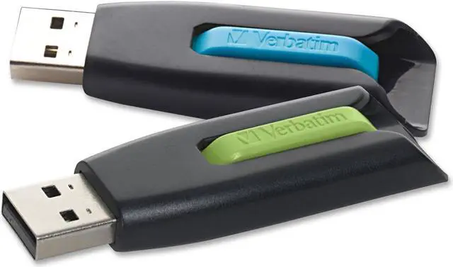 Alt view image 11 of 11 - Verbatim Store 'n' Go V3 32GB USB 3.0 Flash Drive - 2pk - Blue, Green 99127