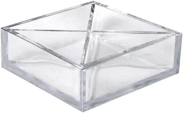 Alt view image 2 of 7 - Azar 4-Compartment Plastic Compartment Storage Clear 2/Box (556350)