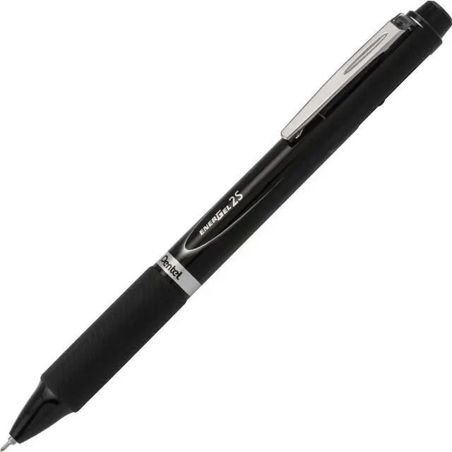 Alt view image 7 of 7 - Pentel Retractable Liquid Gel Pen Dual Ink 0.5mm Tip Black/Red BLW335A