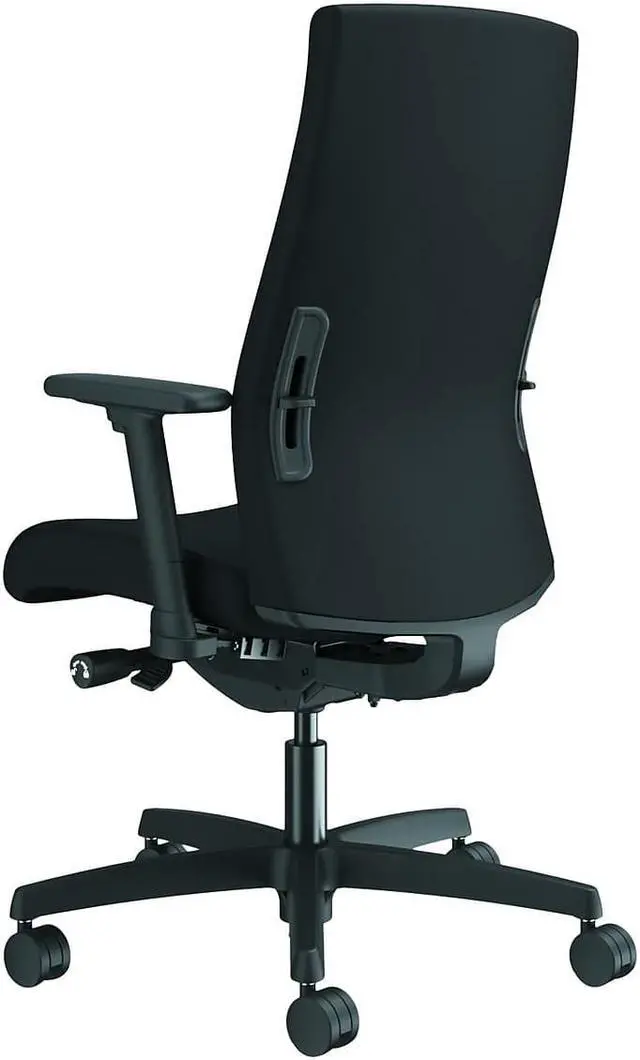 Alt view image 5 of 6 - HON Ignition Adjustable Arms Fabric Task Chair - Fabric Seat - Fabric Back - Black Frame - 5-star Base - Black - 27" Wid