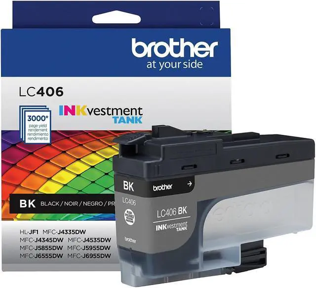 Alt view image 7 of 19 - Brother LC406BKS INKvestment Ink 3000 Page-Yield Black
