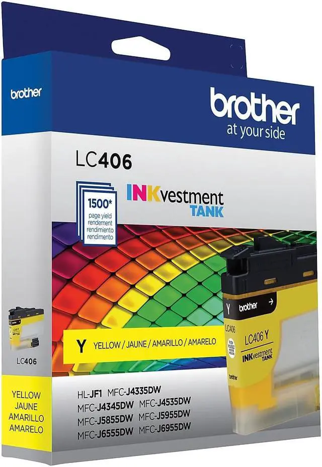 Alt view image 7 of 10 - Brother LC406YS INKvestment Ink 1500 Page-Yield Yellow