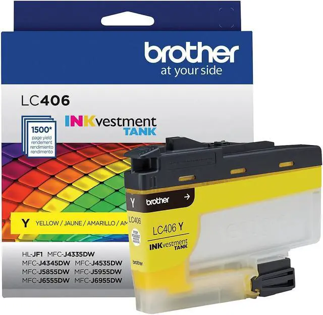 Alt view image 6 of 10 - Brother LC406YS INKvestment Ink 1500 Page-Yield Yellow