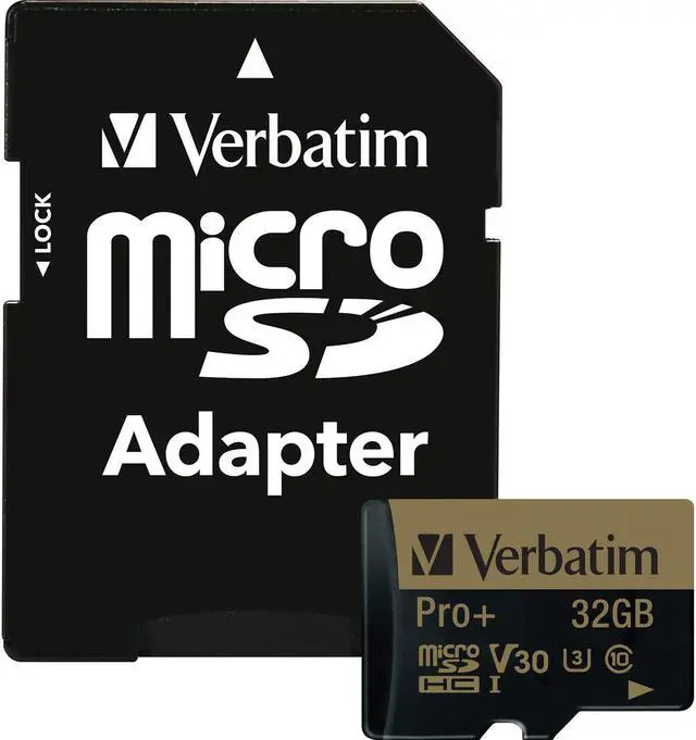 Alt view image 7 of 7 - Verbatim Memory Card microSDHC w/Adapter 32GB BK/GD 44033