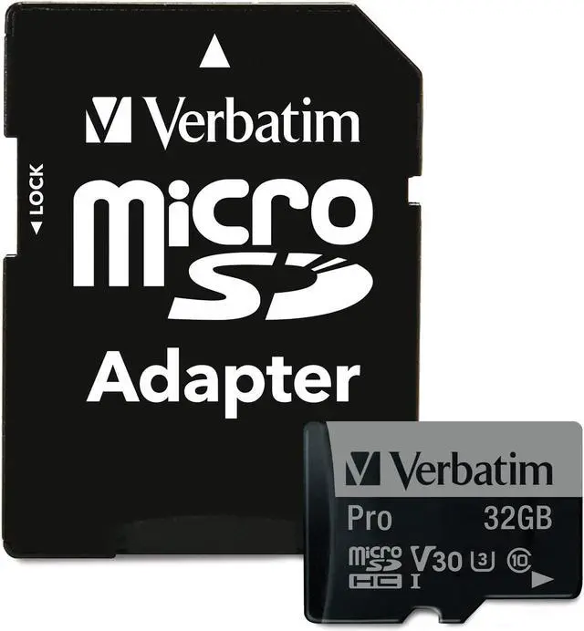 Alt view image 13 of 14 - Verbatim 32GB Pro 600X microSDHC Memory Card with Adapter, UHS-I U3 Class 10 - Class 10/UHS-I (U3) - 90 MB/s Read1 Pack - 600x Memory Speed