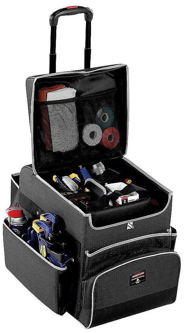 Alt view image 8 of 9 - Rubbermaid Commercial Executive Quick Cart Small 14 1/4 x 16 1/2 x 17 Dark Gray