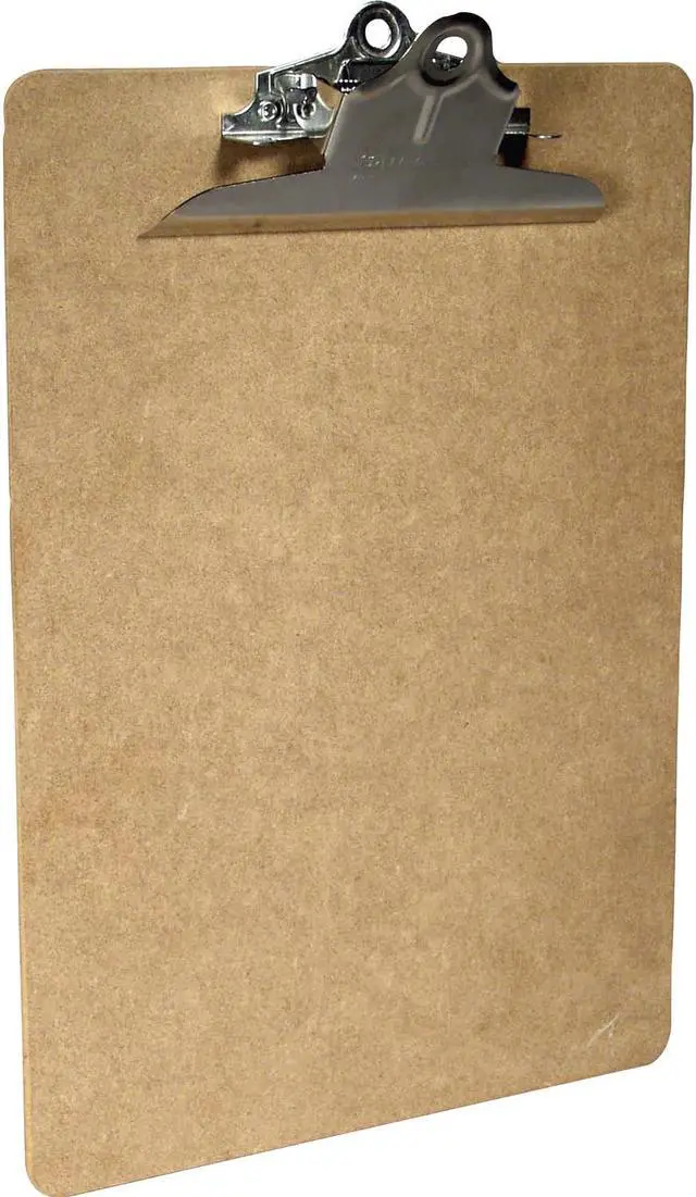 Alt view image 2 of 2 - Saunders Hardboard Clipboard Letter 9"x1/8"x12-1/2" Brown 05612