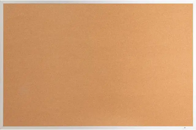 Alt view image 4 of 4 - Lorell Cork Board 1/2" Thick 4'x3' Aluminum Frame 19765