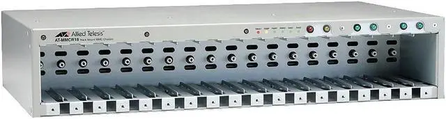 Alt view image 9 of 9 - Allied Telesis MMCR18 Media Conversion Rack-Mount Chassis - 18 Slot - 2U - Rack-mountable - TAA Compliant