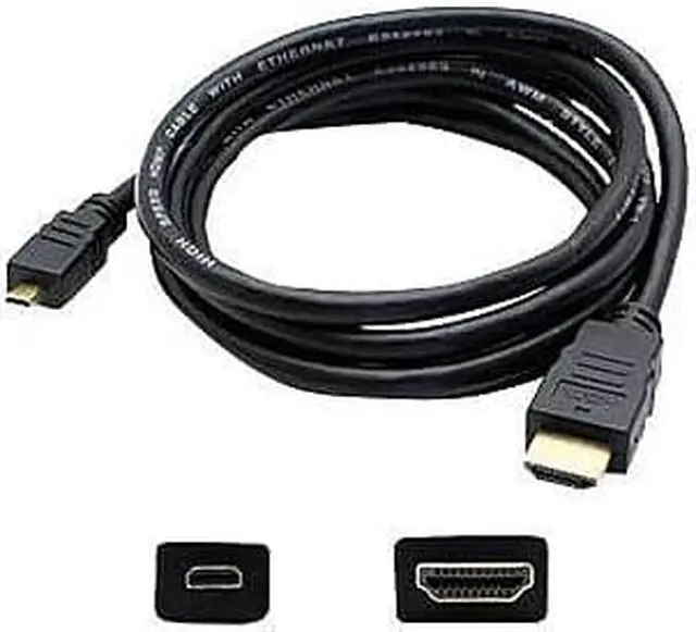 Alt view image 5 of 6 - AddOn - Accessories 3ft (30cm) HDMI to Micro-HDMI Adapter Cable - Male to Male