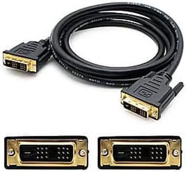 Alt view image 8 of 8 - 5PK 6ft DVI-D Single Link (18+1 pin) Male to DVI-D Single Link (18+1 pin) Male Black Cables For Up