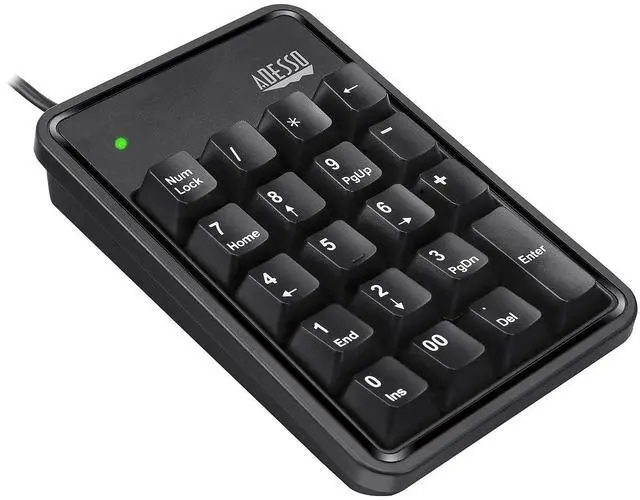 Alt view image 15 of 19 - Adesso 19-Key Usb Numeric Keypad ,Built-In 3-Port  Usb Hubs , Durable  Mechnical