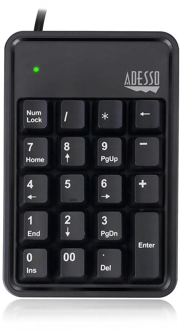 Alt view image 18 of 19 - Adesso 19-Key Usb Numeric Keypad ,Built-In 3-Port  Usb Hubs , Durable  Mechnical