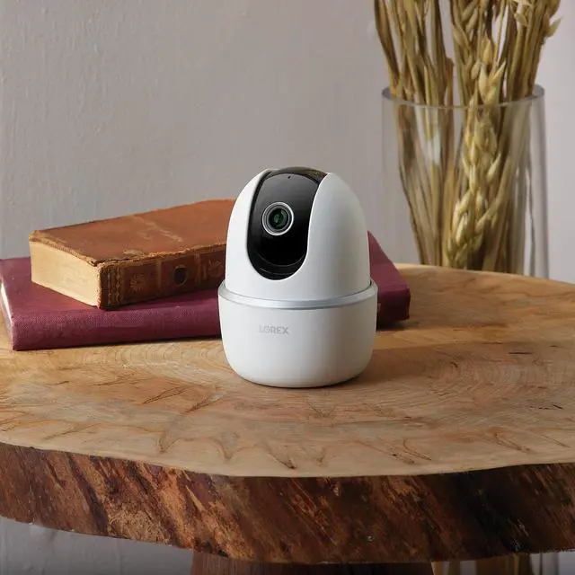 Alt view image 13 of 20 - lorex pan & tilt indoor security camera, wireless 2k wifi camera with person detection, two-way talk and smart home compatibility, 16gb microsd, 1 camera