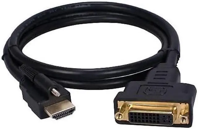 Alt view image 7 of 8 - QVS 1-Meter DVI Female to Locking HDMI Male Adaptor