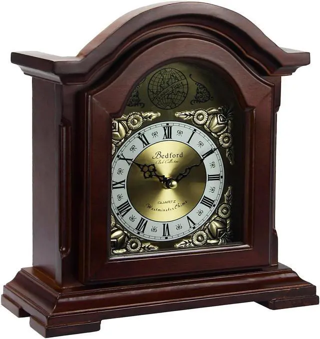 Alt view image 8 of 9 - Clock Collection Redwood Mantel clock with Chime