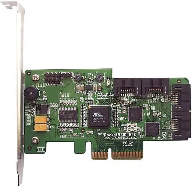 Alt view image 3 of 4 - HIGHPOINT TECHNOLOGIES RR640L 4PORT IN 6GB/S SATA RAID PCIE
