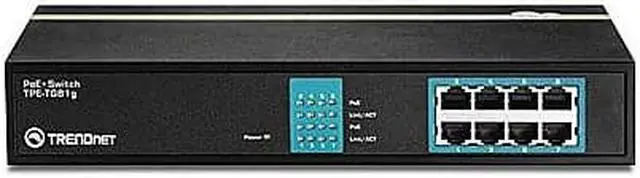 Alt view image 5 of 8 - TRENDNET INC TPE-TG81G 8-PORT POE RACK MOUNTABLE