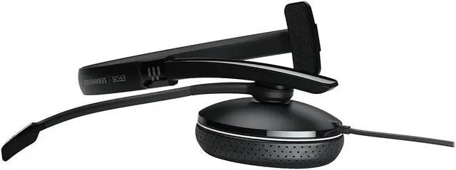 Alt view image 11 of 14 - EPOS | SENNHEISER ADAPT 135 II Headset - Stereo - Mini-phone (3.5mm) - Wired - 20 Hz - 20 kHz - On-ear - Monaural - 3.67 ft Cable - Noise Canceling - Black