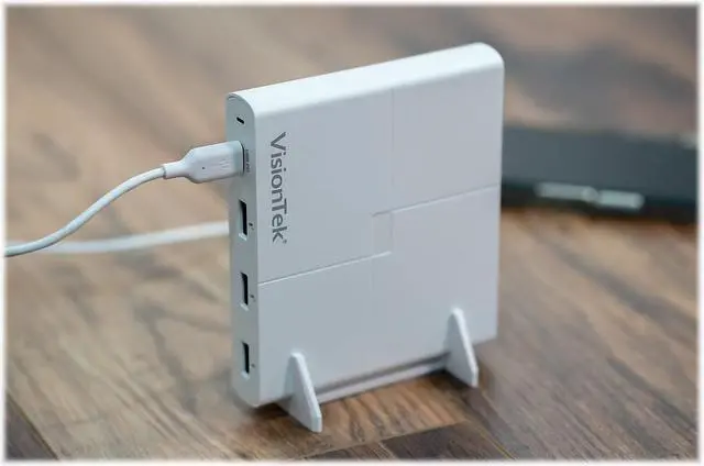 Alt view image 11 of 14 - VisionTek USB-C 90W Charger with USB 3.0 QC 901285