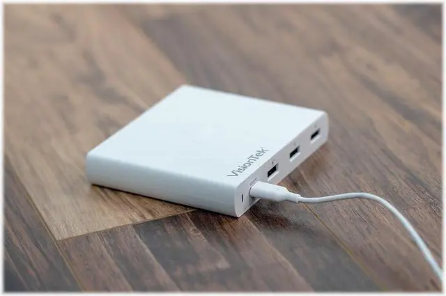 Alt view image 10 of 14 - VisionTek USB-C 90W Charger with USB 3.0 QC 901285