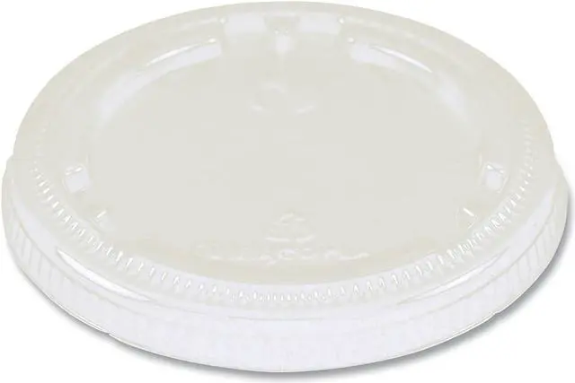 Alt view image 2 of 8 - PLA Lids for Fiber Cups 3.1" Diameter x 0.4"h Clear Plastic 1000/Carton CPLCS9F