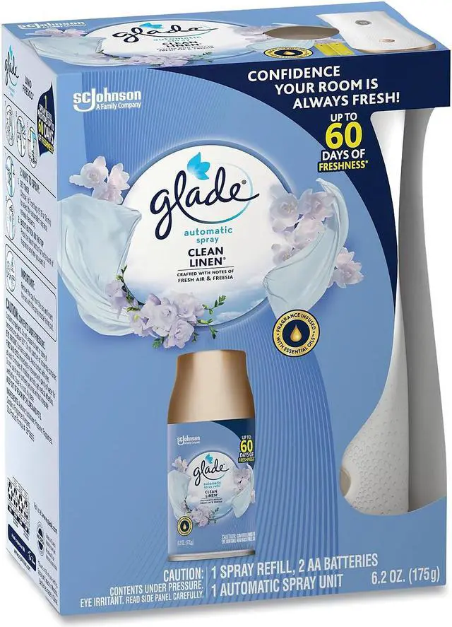Alt view image 14 of 15 - Glade Automatic Air Freshener Starter Kit Spray Unit & Refill Clean Linen