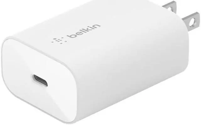 Alt view image 8 of 9 - Belkin 25W USB-C AC Wall Charger Adapter White WCA004DQWH